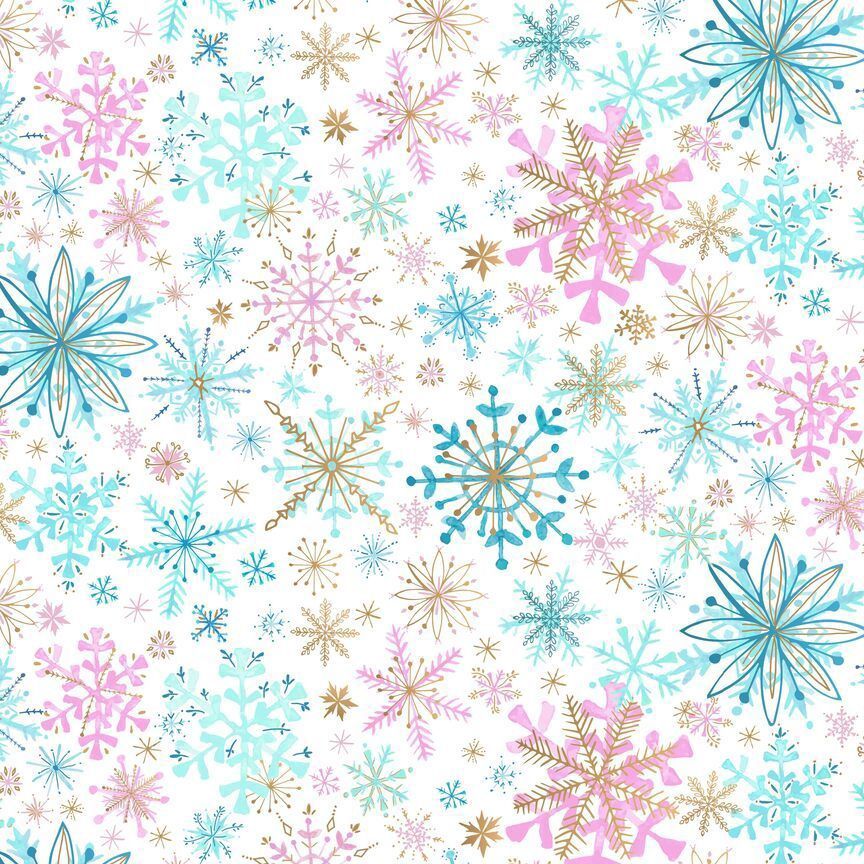 Holiday Snowflakes White 108&quot;