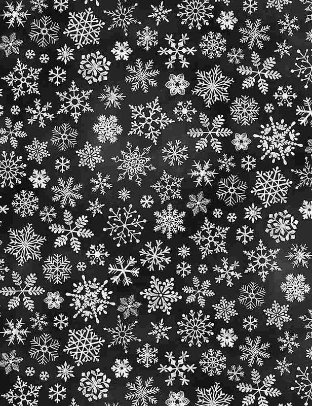 Frosty Delight  Black Chalkboard Snowflakes