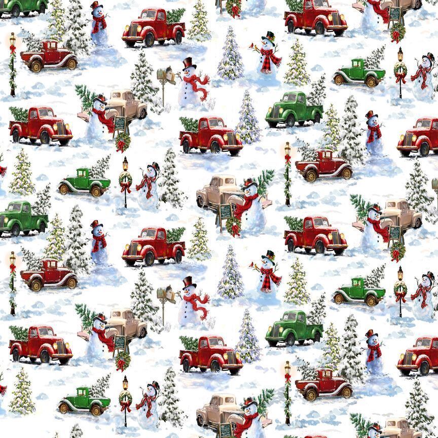 Frosty Delight White Snowman &amp; Trucks