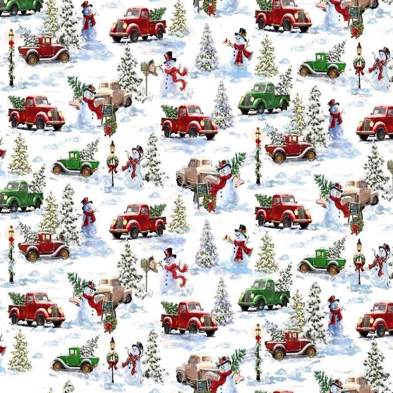 Frosty Delight White Snowman &amp; Trucks