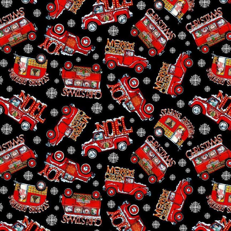 Frosty Delight Black Christmas Truck &amp; Campers