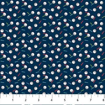 Hole in One Navy Golf Balls on Tees
