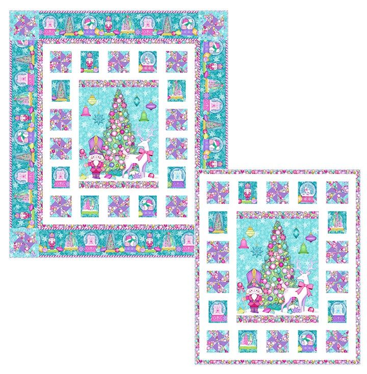 Merry and Bright - A Little Twisted Christmas Quilt 44&quot; x 52&quot;