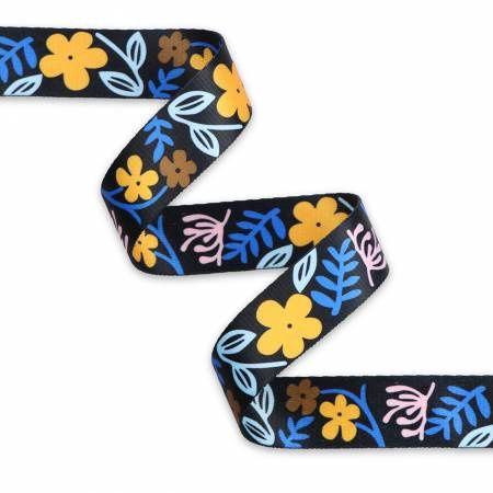 1-1/2" Webbing Clip-Art Floral (3yd)