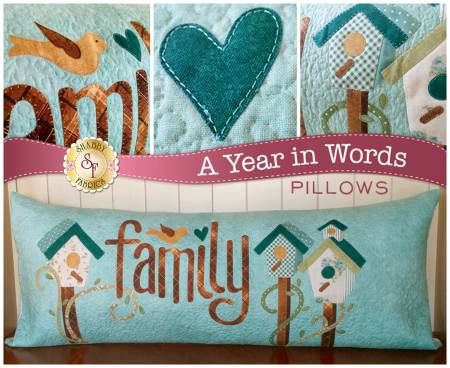 Shabby Fabrics -  A Year In Words Family Pillow March