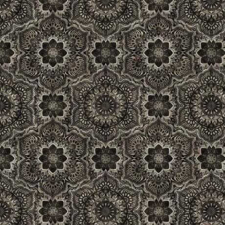 Queen Bee Flower Medallion Charcoal