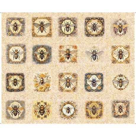Queen Bee Bee Picture Patch Peach Panel
