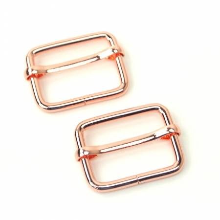 1&quot; Rose Gold Slider Buckle - 2pc