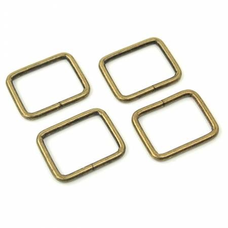 1&quot; Antique Rectangle Rings (4pc)