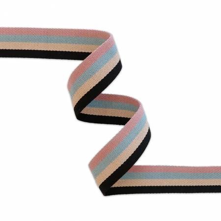 1-1/2&quot; Webbing Striped Mountain  Mist (3yd)