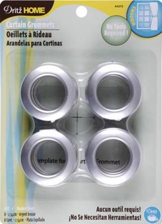 Grommets  Brushed Silver 1&quot; (8 rings)