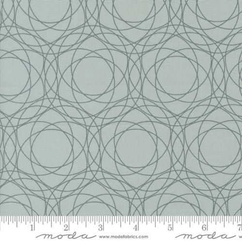 Shimmer Silver Crystals Geometric Circles