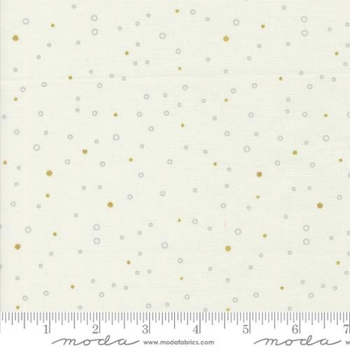 Shimmer Metallic Ivory Snowing Dots