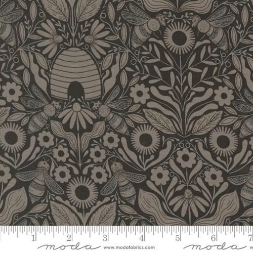 Bee Garden Black Damask