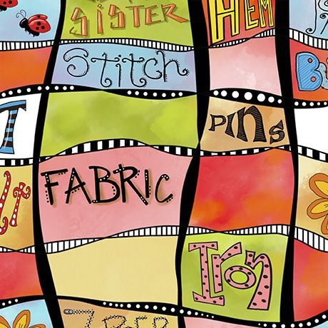 Whimsical Quilter Multi Patchwork Quilters Lingo