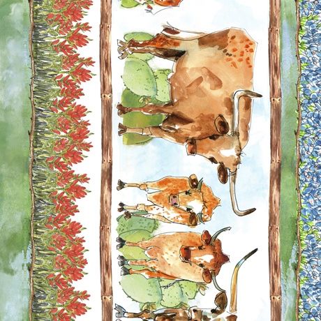 Longhorns Texas Decorative Stripe Multi