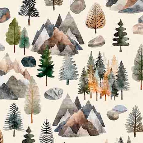 Bigfoot Pine Trees Cream