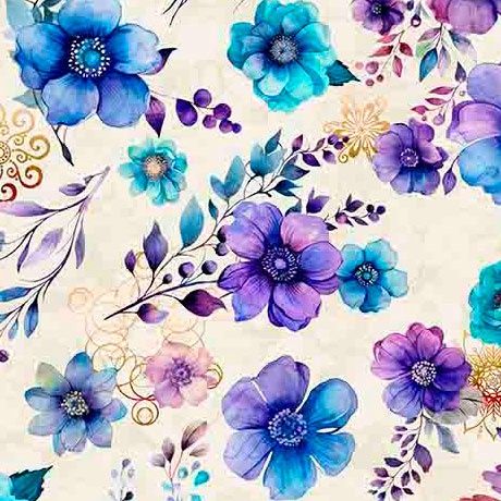 Fantasia Cream Floral Toss