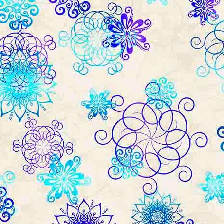 Fantasia Cream Linear Floral