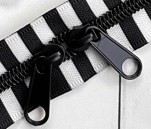 30&quot; Zipper Black/White Stripe