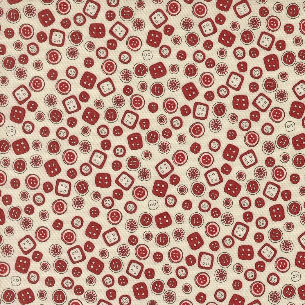 Threads Porcelain Red Novelty Buttons