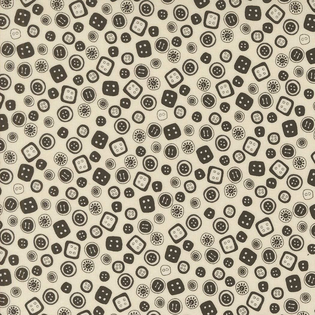 Threads Porcelain Black Novelty Buttons