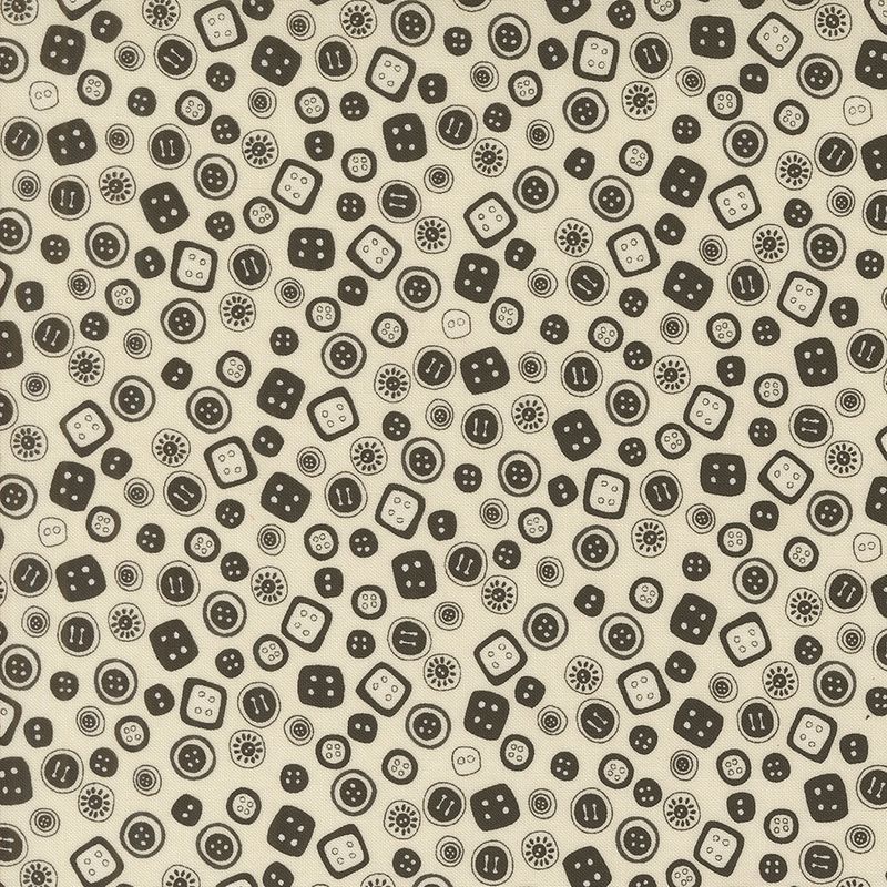 Threads Porcelain Black Novelty Buttons