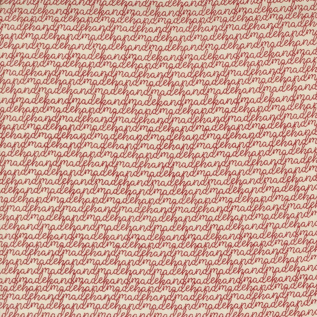 Threads Porcelain Red Handmade Text and Words