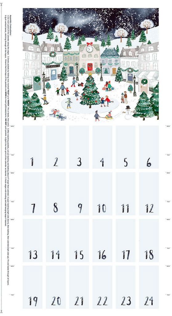 Baby It&#39;s Cold Advent Panel 42&quot; x 22&quot;