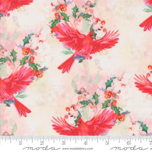 Love and Cheer Cardinal in Flight Snowflake