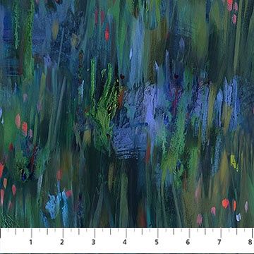 Lotus Dark Green Brushstroke