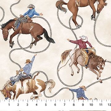 Cowboy Blues Cream Multi Cowboys