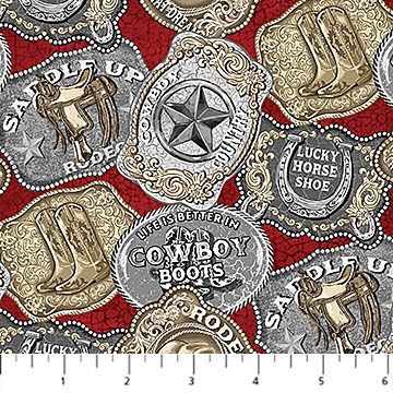 Cowboy Blues Red Multi Buckles