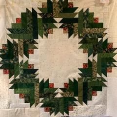 Scrappy Log Cabin Wreath Class:  Wed; 10/22  10:00am - 2:00pm