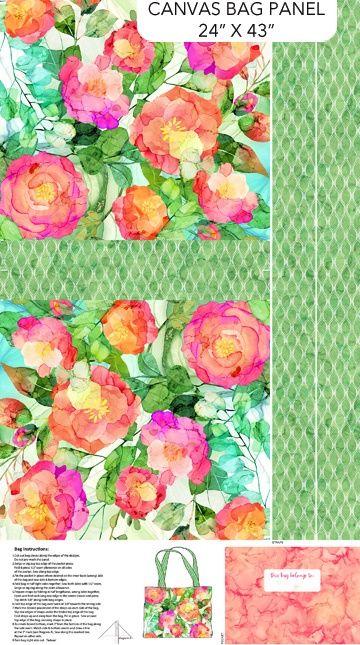 Veranda Canvas Tote Bag Panel