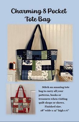 Cheater Print 8 Pocket Tote Bag