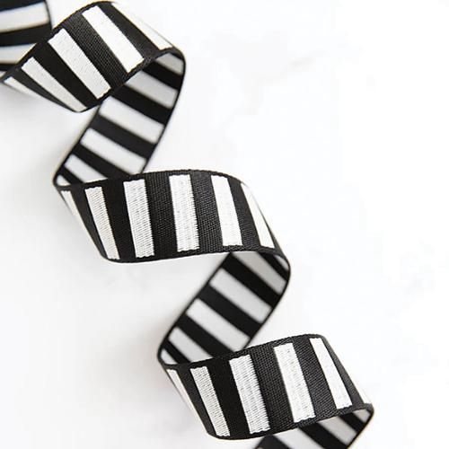 1-1/2" Black /White Webbing
