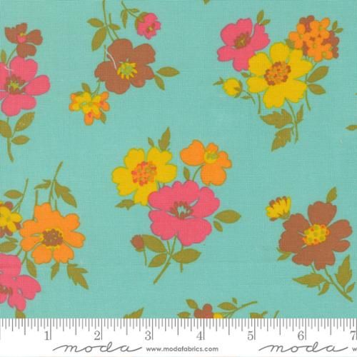 Happy Daze Groovy Garden Floral Aqua