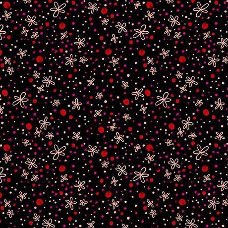 Blooms of Joy Flowers &amp; Confetti Black