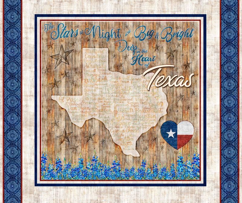 2026 All Texas Shop Hop Map Panel Multi (36" x 44")