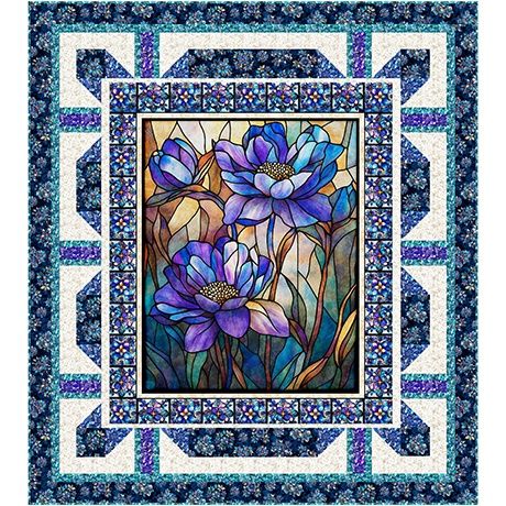 Mosaic Blooms Pattern Glass Garden