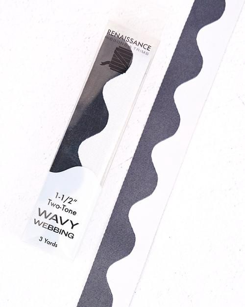 1-1/2" Wavy Webbing Ash (3yds)