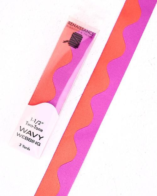 1-1/2" Wavy Webbing Grape Slushy (3yds)