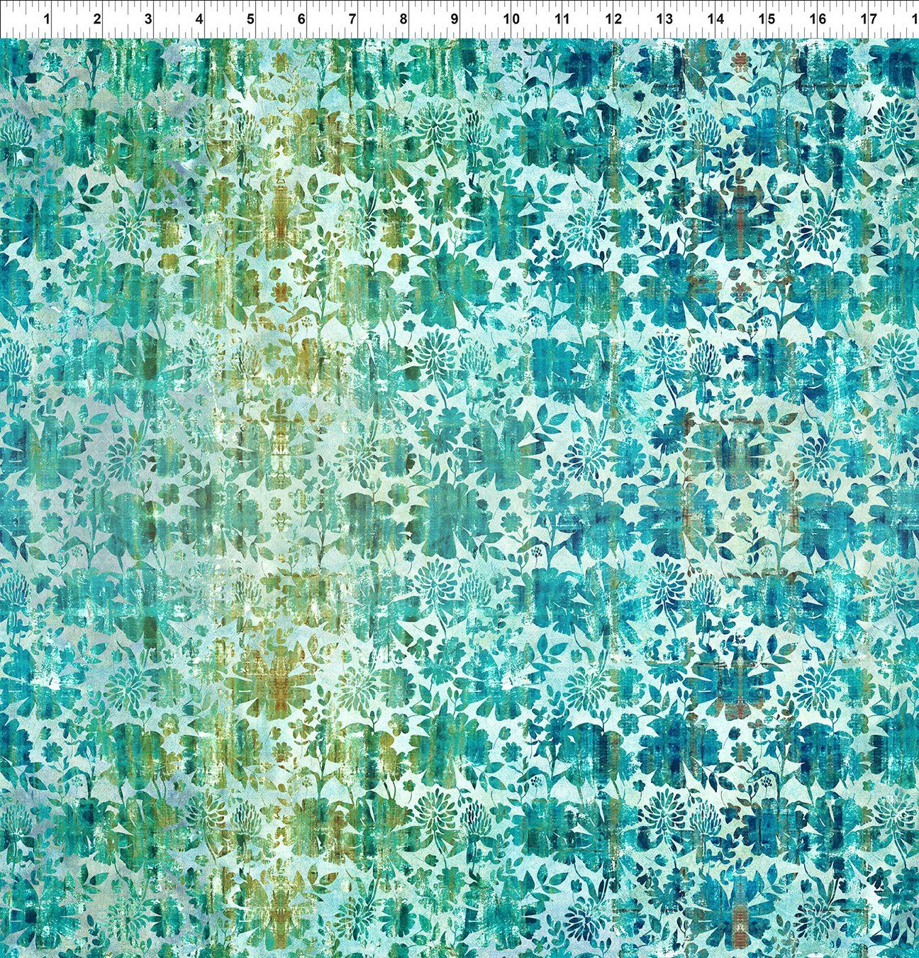Evanescence Grunge Floral Teal