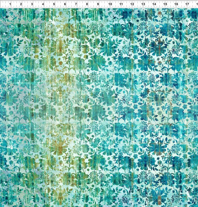 Evanescence Grunge Floral Teal
