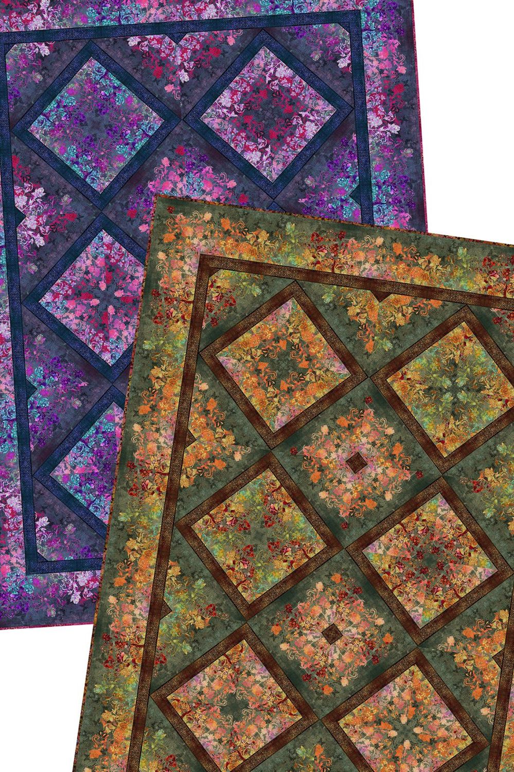Evanescence Kaleidoscope Quilt 73-1/2" x 101"