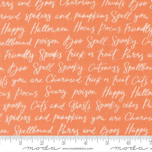 Purrs and Boos Happy Halloween Text Pumpkin