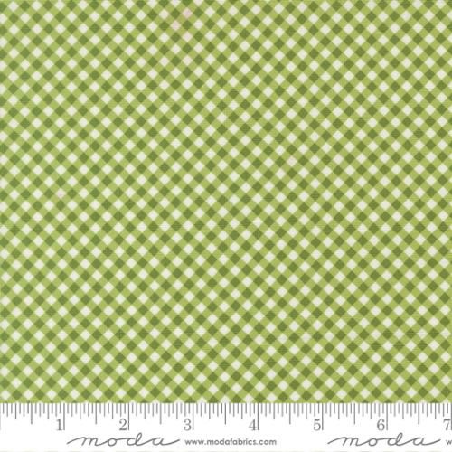 Poinsettia and Pear Gingham Check Fresh Grass
