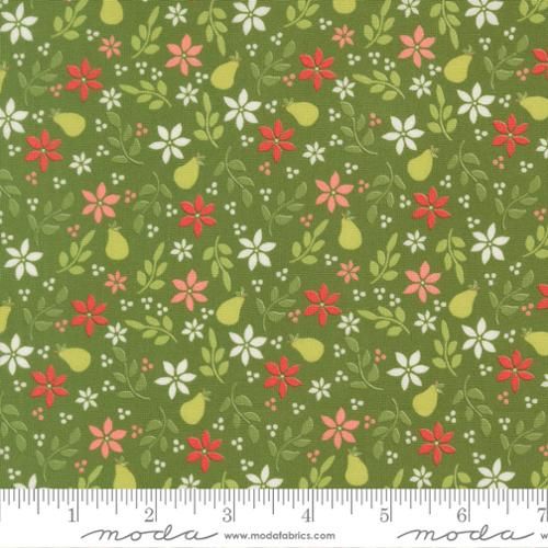 Poinsettia and Pear Pear Florals Evergreen