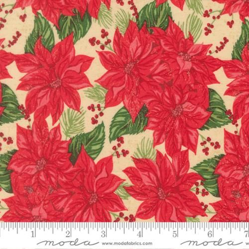 Holiday Cheer Vintage Poinsettia Natural